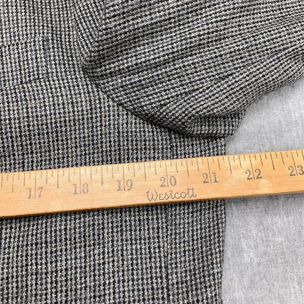 Chaps Blazer Men 40R Black Gray Brown Lambswool Classic‎ Career Sport Jacket